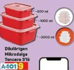 DİKDÖRTGEN MİKRODALGA TENCERE 3'LÜ DİKDÖRTGEN MİKRODALGA TENCERE 3'LÜ